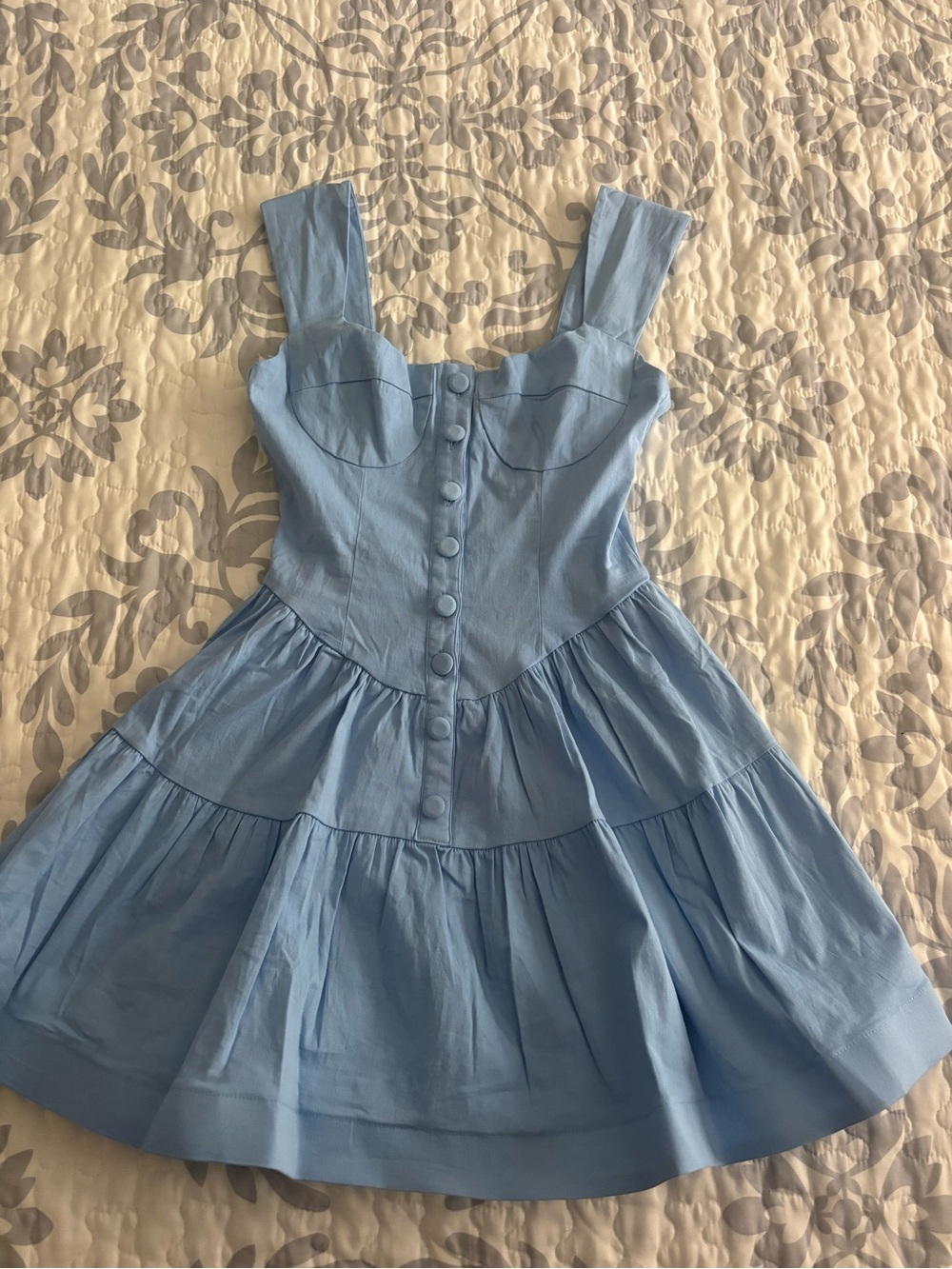 Lime lush Powder Blue Dress with Satin Lining